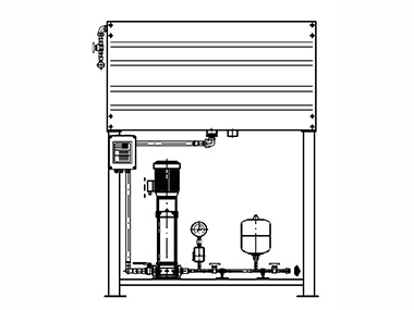 Pump fill-up tank with jockey pump and Diaphragm Pressure Tank